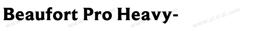 Beaufort Pro Heavy字体转换